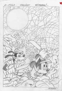 Esteban - Original coversketch for Puzzle Magazine - Mickey Mouse & Goofy | Catawiki