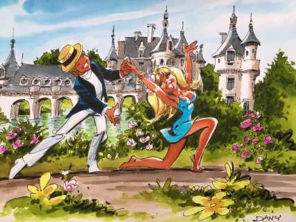 Dany - Dessin original couleur - Olivier Rameau et Colombe | Catawiki