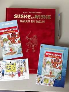 Suske en Wiske - Luxe Linnen groot formaat Tazuur en Tazijn - Spirit Temse met originele opdrachttekening - Hardcover - First edition - (2020) | Catawiki
