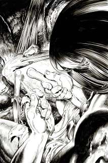 André Chéret | Rahan, intégrale n° 9, couverture originale à l’encre de chine pour cet album paru en 1998 chez Soleil. | Septimus