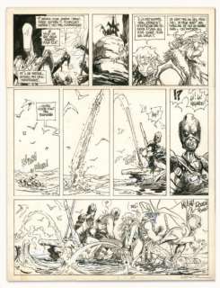 Régis Loisel - LA QUÊTE DE L‘OISEAU DU TEMPS Encre de Chine pour la planche