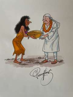 Suske en Wiske - Originele tekening - Lambik Baba - Loose page | Catawiki