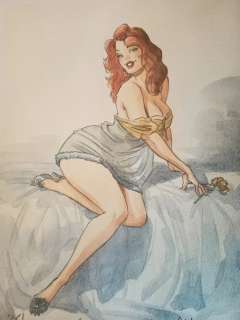 Gabriele Di Caro | G. Di Caro - original artwork "Red hair - Omaggio a Elvgren" - Page volante (2021) | Catawiki