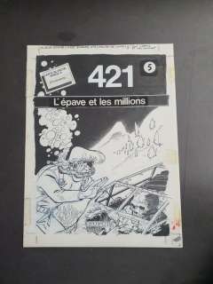 Maltaite, Eric - Dessin original - Couverture - 421 T0 - L’Épave et les millions - (1983) | Catawiki