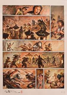 Saverio Tenuta | Le Masque de Fudo - S. Tenuta - original page "Pluie" - cm 30x42,5 - Page volante - (2017) | Catawiki