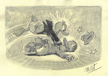 Millet | Donald Duck - Original Drawing Sketches - Millet | Catawiki