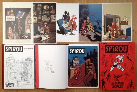 Schwartz & Yann | Spirou et Fantasio - "La femme léopard" albums dédicacé - 1 Coffret de 2 albums de luxe - Cartonné - EO (2019) | Catawiki