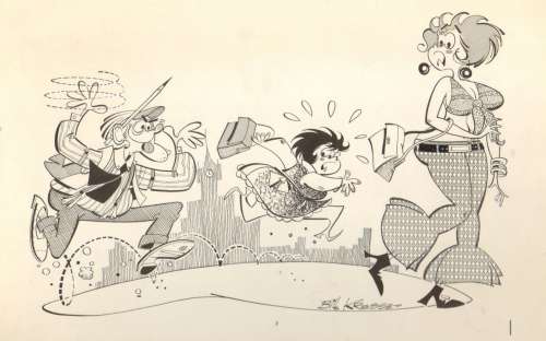 Bill Kresse - Self Portrait Chasing Off Old Fashioned/ Waiting Mod Chick