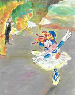 Tony Fernandez, Disney Artist | Minnie Mouse inspired by Edgar Degas "The Star" 1878 Painting - Original Painting - Tony Fernandez Signed | Catawiki