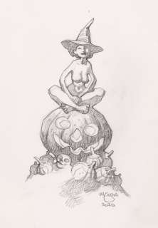 Mike Mignola | Halloween Witch, 2020 | Philippe Labaune Gallery