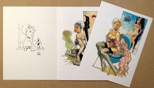 Félix Meynet | Pin Up - Portfolio Il était sept fois n°17 + dédicace - Page volante - EO | Catawiki