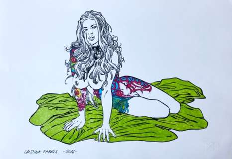 Cristina Fabris | Cristina Fabris - illustrazione originale 30x40 - firmata - Page volante (2016) | Catawiki
