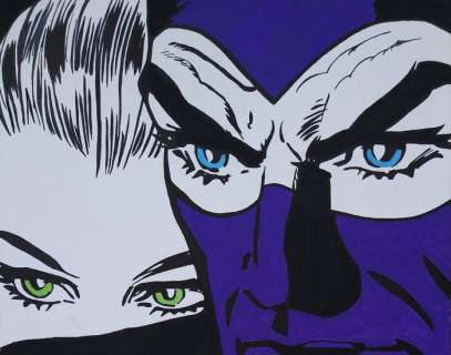 Andrè | Diabolik - acrylic on canvas 50 x 40 - Exemplaire unique (2021) | Catawiki