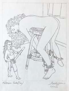 Roberto Baldazzini | Roberto Baldazzini - Disegno originale a matita â€œFixtown Sabaâ€ + Litografia - firmate - Page volante | Catawiki