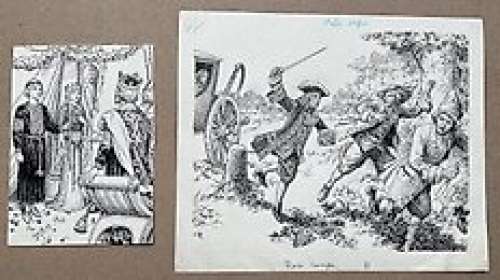 Hérouard, Chéri - Hérouard, Chéri - 2x Dessin original - Histoire