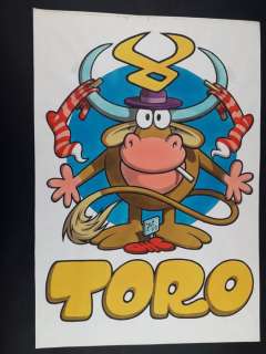 Benito Jacovitti - Studio Il Soldatino | Benito Jacovitti - Segni Zodiacali: Toro - Illustrazione Originale Firmata - Page volante - (1979) | Catawiki