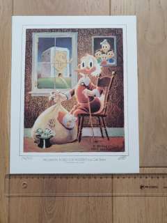 Carl Barks | Carl Barks - Lithographic print - Uncle Scrooge - preliminary study - ’Prosperity posed for posterity’ - (1986/1986) | Catawiki