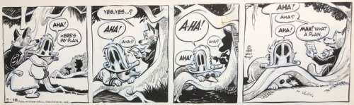 Walt Kelly - 53 X 17 Cm. | Kelly - Pogo - Walt Kellly - POGO strip art - Exemplaire unique - (1968) | Catawiki