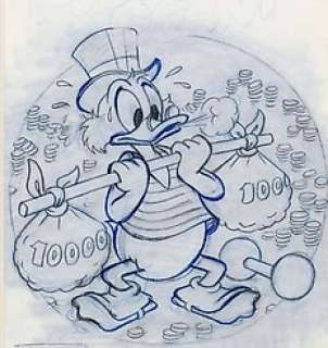 Walt Disney Studio France - Picsou Magazine - Dessin original - Projet pour une couverture - de super Picsou géant