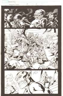 Scott Hanna, Tom Raney - annihilation conquest #3 p. 14 - ronan the accuser, super-skrull, praxagora, ra-venn, & wraith vs. The annihilation wave - 2008