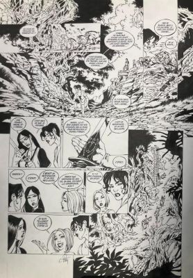 DESSIN ORIGINAL DE CHRISTIAN PATY POUR LA GESTE DES CHEVALIERS DRAGONS : PLANCHE 22 | Pulp’s