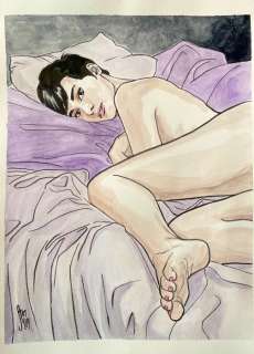 Daniele Statella | original artwork - D. Statella -â€œAudreyâ€ Illustrazione originale | Catawiki