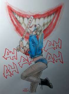 Luca Raimondo | Harley Quinn - L. Raimondo - original artwork - Page volante - Exemplaire unique | Catawiki