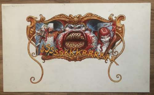 Oliver Ledroit | Ledroit, Olivier - Planche originale en couleur - Requiem Chevalier Vampire T10 - Bain de sang - (2011) | Catawiki