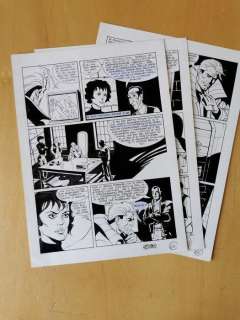Germano Bonazzi | Nathan Never n. 135 - 3x Tavole originali di Germano Bonazzi "Inferno" - Page volante - Exemplaire unique | Catawiki
