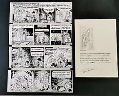 Pom - Pom - Originele pagina - Piet Pienter en Bert Bibber - In het spoor van Sherlock holmes - (1955)