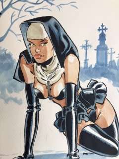 Meynet, Félix | Meynet, Félix - Dessin original couleur - Gothique | Catawiki