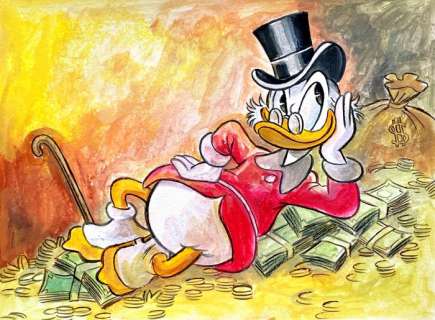 Tony Fernandez, Disney Artist | $crooge McDuck Inspired By Carl Barks - Original Painting - Tony Fernandez Signed | Catawiki