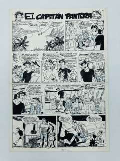 Carrillo - | Carrillo - 6x Original page - Complete story - El capitÃ¡n Pantera - (1984) | Catawiki