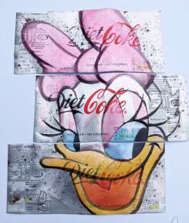 Chris Duncan | ComicCAN - ComicCAN - ORIGINAL Artwork by Chris Duncan - Daisy Duck on 3 Diet Coke cans - Exemplaire unique - (2021/2021) | Catawiki
