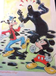 Alessandro Gottardo | Mickey Mouse - Illustrazione originale - â€œLe macchie di Macchia Neraâ€ - ca. 26 x 36 cm. - (2018) | Catawiki