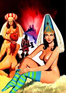 Rodolfo Valcarenghi | Sexy Favole n. 39 - R.Valcarenghi - Original Cover "La vergine del villaggio" - Page volante - Exemplaire unique - (1975) | Catawiki