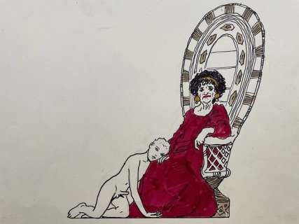 Milo Manara | Milo Manara - "Fellini Satyricon" - Page volante - Exemplaire unique - (1990) | Catawiki