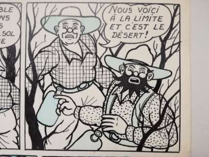 Fernand Dineur | Dineur, Fernand - originele pagina - Tif et Tondu (Baard en Kale) - (ca. 1949) | Catawiki