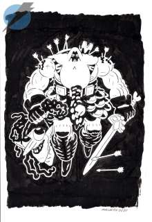 Andrew Maclean - head lopper page back cover / t-shirt art