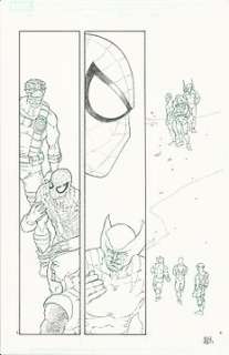 Mario Alberti | Spider-Man, X-Men Vol 1 #3 - Mario Alberti - tavola originale - Page volante - (2009) | Catawiki