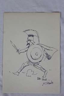 Bert Bus - Bert Bus - Opdrachttekening / Dédicace - Op losse A4 - Spartaan uit "Stef Ardoba" - (1984)