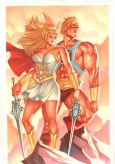 Thony Silas - he-man and she-ra from masters of the universe painted art