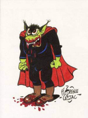 Philippe Druillet - Florence Cestac – Dessin original publié en page 500 de Druillet-Vampires