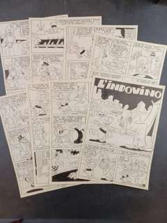 Franco Aloisi | Salterello e Paperetto: - L’ Indovino - Storia completa - Page volante - Exemplaire unique | Catawiki