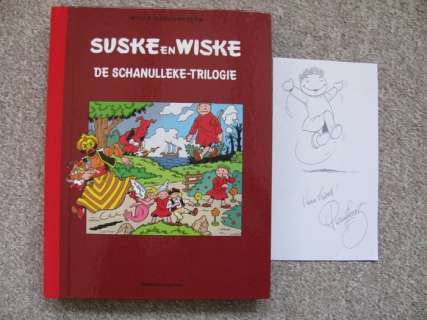 Willy Vandersteen / Paul Geerts | Suske en Wiske - De Schanulleke-Trilogie - Grootformaat album met fraaie pentekening van Paul Geerts - Cartonné - EO - (2011) | Catawiki
