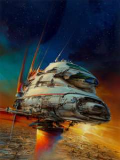 John Conrad Berkey (American, 1932-2008)
 Omni magazine cover, October 1992
 Acrylic and casein on board
 24 x 18 in.
 S... | Heritage