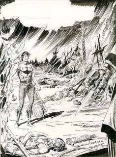 Gallieno Ferri - Zagor Gigante n. 514 - Cover originale Gallieno Ferri "Sangue Mohawk" - Page volante - Exemplaire unique - (2008)