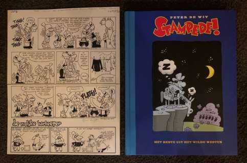 Peter de Wit | De Wit, Peter - Originele pagina - met bijbehorend luxe album van "Stampede !" - Cartonné - EO - (2020) | Catawiki