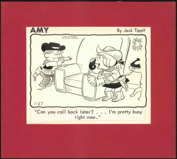 Jack Tippit - Tippit - AMY Series, REGISTER & TRIBUNE SYNDICATE,
 Gag Panel (01/27/1969) NO RESERVE!