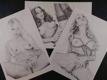 Misioteu | Misioteu - 3x Illustrazioni Originali "Please Come In" - Firmate - Page volante - Exemplaire unique - (2015) | Catawiki